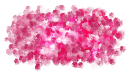 Fototapeta na wymiar Viva magenta watercolor backgrounds and textures with colorful abstract art creations. Smoke or cloud texture. PNG transparent available 