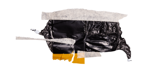 adhesive tape masking tape collage art with different elements grunge style png isolated on transparent background