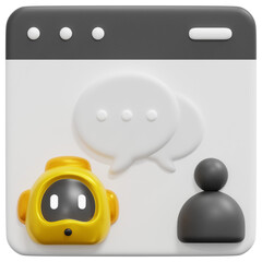 web 3d render icon illustration