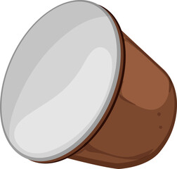 breakfast capsule coffee cartoon. breakfast capsule coffee sign. isolated symbol vector illustration