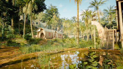 Tropical fantasy island.