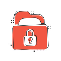 Files folder permission icon in comic style. Document access cartoon vector illustration on isolated background. Secret archive splash effect sign business concept.