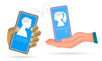 Parents and children. Drawing of a silhouette of a person .
Family, adolescent psychology, family relations between relatives. Online communication.