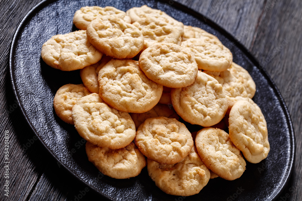 Canvas Prints amish sugar cookies on plate, top view