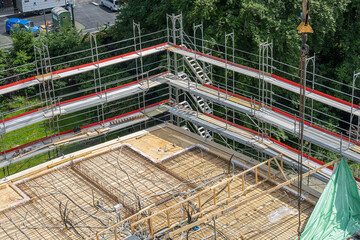 Baustelle für Wohnungsbau, Luzern, Schweiz