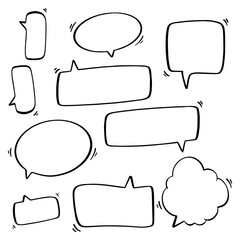 Obraz premium Set of grunge speech bubbles. Emptyr borders.