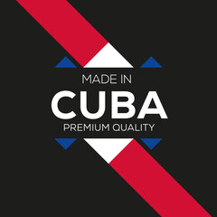Made in Cuba, vector illustration.
