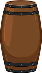 wood barrel wine cartoon. wood barrel wine sign. isolated symbol vector illustration