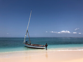 Dhow boat on the beach, Mozambique