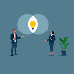 New idea, change, trend, courage, creative solution, innovation. Flat modern vector illustration.