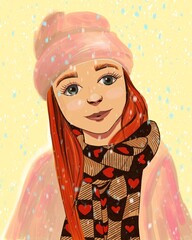 winter fashion girl