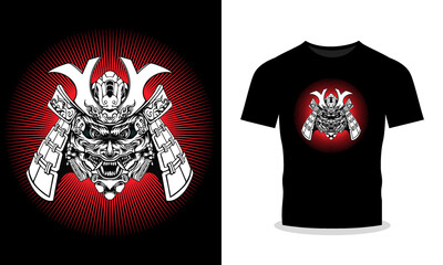 Samurai vector t-shirt design