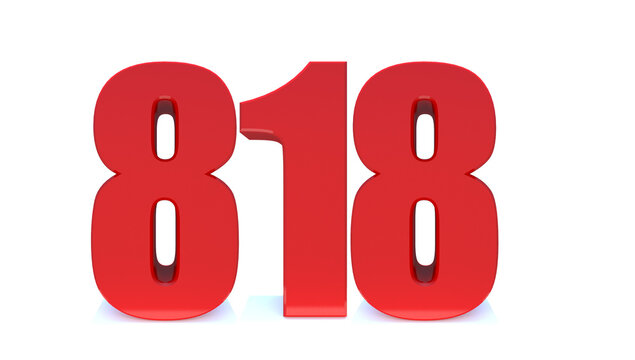818 number