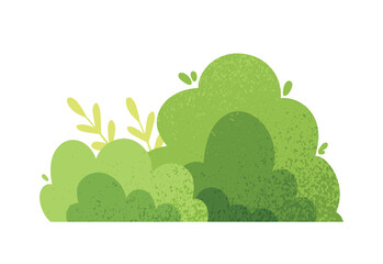 Different bushes icon. Graphic element for website. Symbol of spring and summer seasons. Field, nature and environment. Outdoor landscape concept. Cartoon flat vector illustration