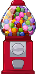 gum bubblegum machine cartoon. gum bubblegum machine sign. isolated symbol vector illustration