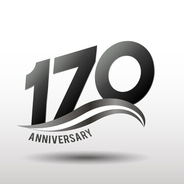 170 Years Anniversary elegant swoosh Line Celebration