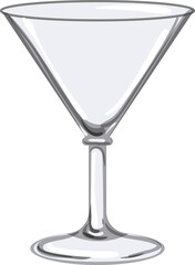 martini cocktail glasses cartoon. martini cocktail glasses sign. isolated symbol vector illustration
