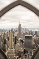 Fototapeta na wymiar Top of the Rock Classic Destinations in New York City Skyline in Manhattan