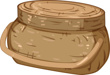 lunch picnic basket cartoon. lunch picnic basket sign. isolated symbol vector illustration