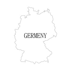 maps of germeny with regions isolated on white background. black and grey white color.