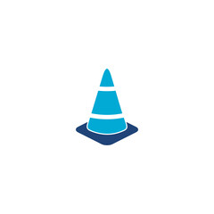 Fototapeta premium Traffic cone vector icon.