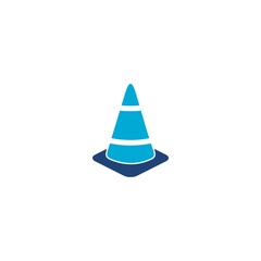 Fototapeta premium Traffic cone vector icon.