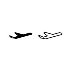 Flying airplane icon.