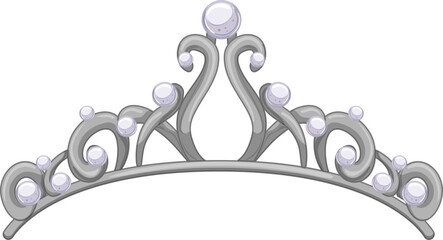 queen tiara crown cartoon. queen tiara crown sign. isolated symbol vector illustration © PikePicture