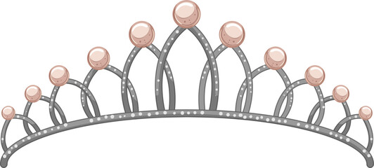 beauty tiara crown cartoon. beauty tiara crown sign. isolated symbol vector illustration © PikePicture