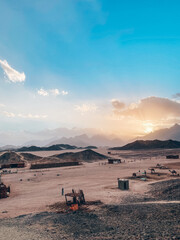 sunset in the mountains