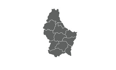 Luxembourg map isolated on white background.for annual infographics report website layout