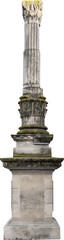 Obraz premium Isolated PNG cutout of a Roman ruin on a transparent background, ideal for photobashing, matte-painting, concept art