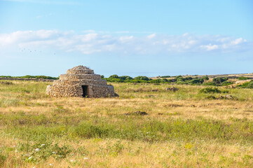 Livestock rock shelter in Menorca, Spain.