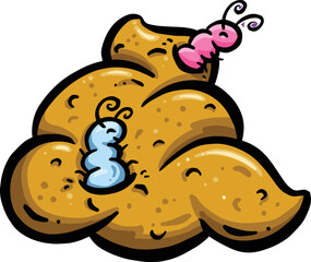 Funny Cartoon Poop or Poo Vector Illustration