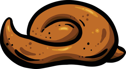 Funny Cartoon Poop or Poo Vector Illustration