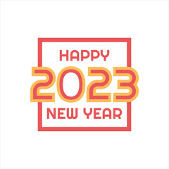 Happy New Year 2023 vector