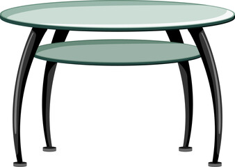 desk glass table cartoon. desk glass table sign. isolated symbol vector illustration