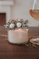 White candle jar mockup, add your own logo or a text. 
