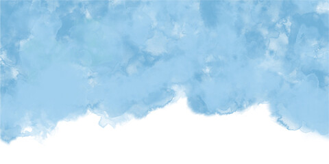 hand painted watercolor blue background vector