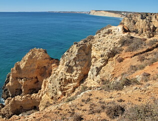 Rocky coastline near Ponte da Piedade, Lagos, Algarve - Portugal