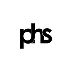 phs lettering initial monogram logo design
