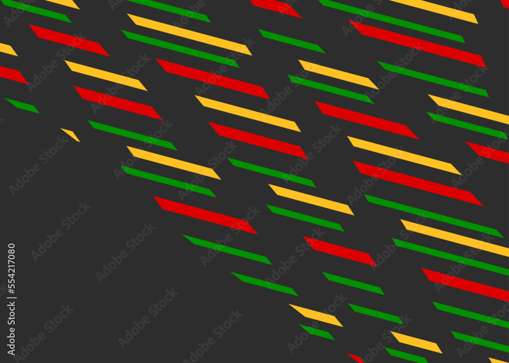 Aufkleber abstract background with colorful striped lines pattern and with jamaican color theme