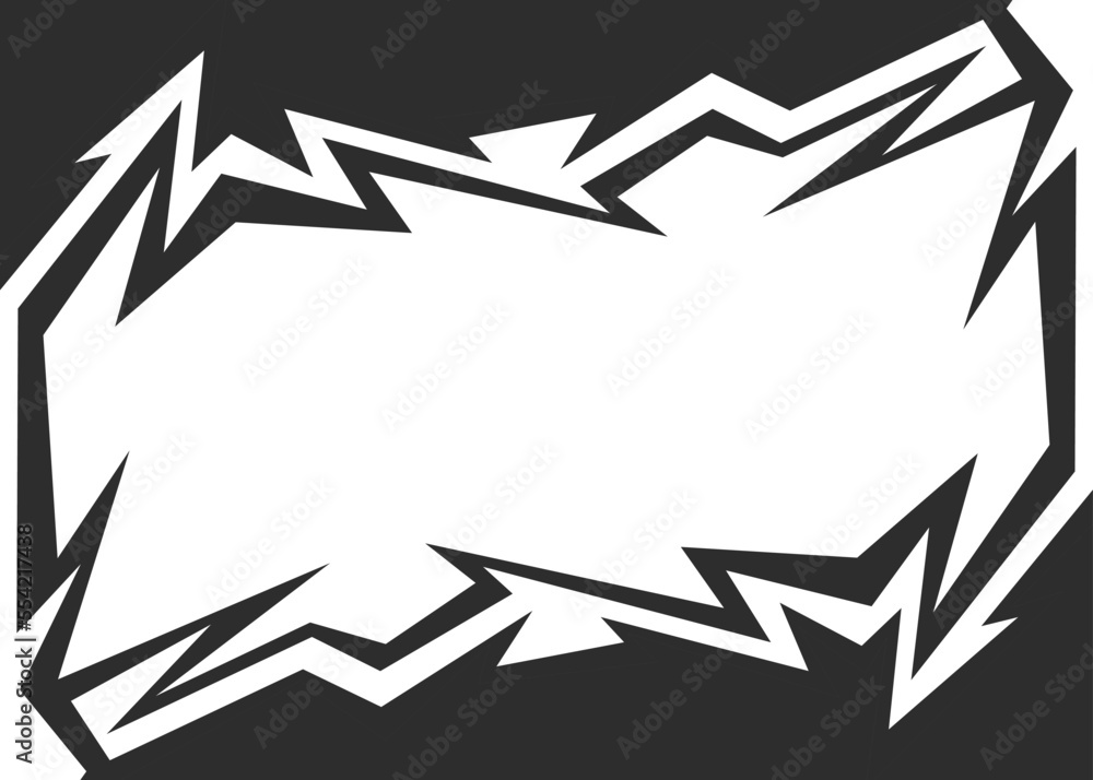 Poster simple framed background with spike lines pattern and with some copy space area