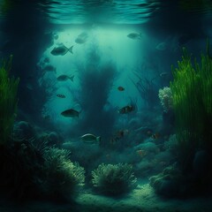 Obraz na płótnie Canvas coral reef and fish in the sea