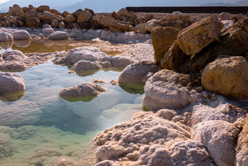 Obraz premium The salts and waters of the Dead Sea