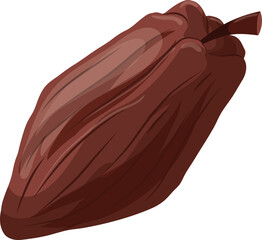 cocoa bean cartoon vector. plant tree, sweet dessert, dark candy, fruit seed cocoa bean. isolated color illustration
