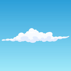 wind cloud cartoon vector sky weather, cloudy air, summer storm flat cartoon color illustration