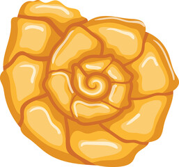 shell sea cartoon vector. marine seashell, beach snail, ocean conch, clam animal, scalop shell sea. isolated color illustration