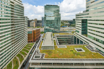 a green roof on the top of an office building in vancouver, canada this is one of my favorite things to do
