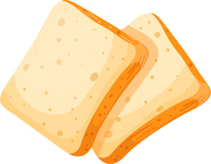 toast bread cartoon vector. slice, piece butter, sandwich toaster, bakery toast bread vector illustration
